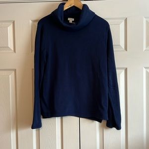 J Crew, medium, navy blue, turtle neck sweatshirt.